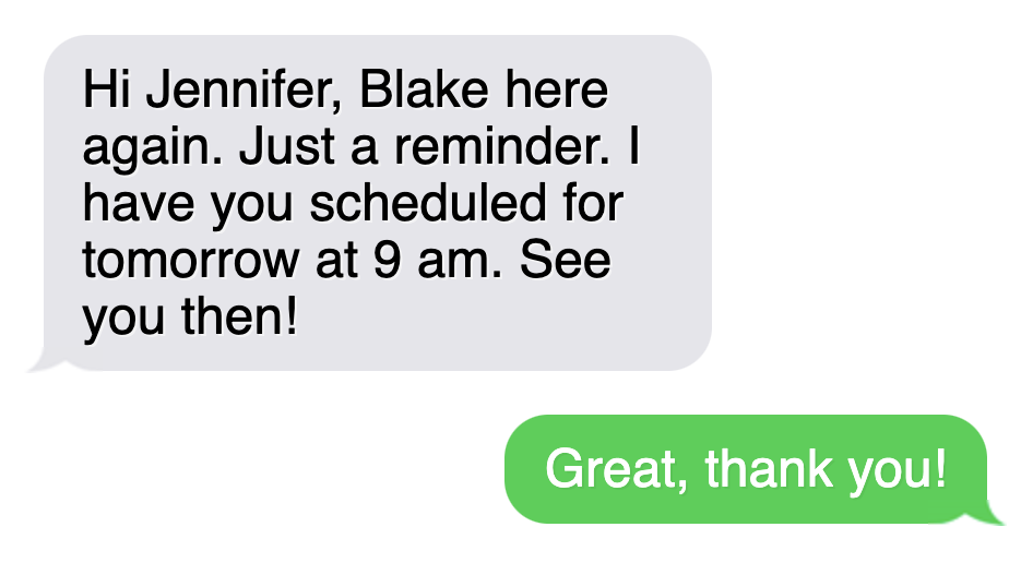 SMS marketing appointment reminders